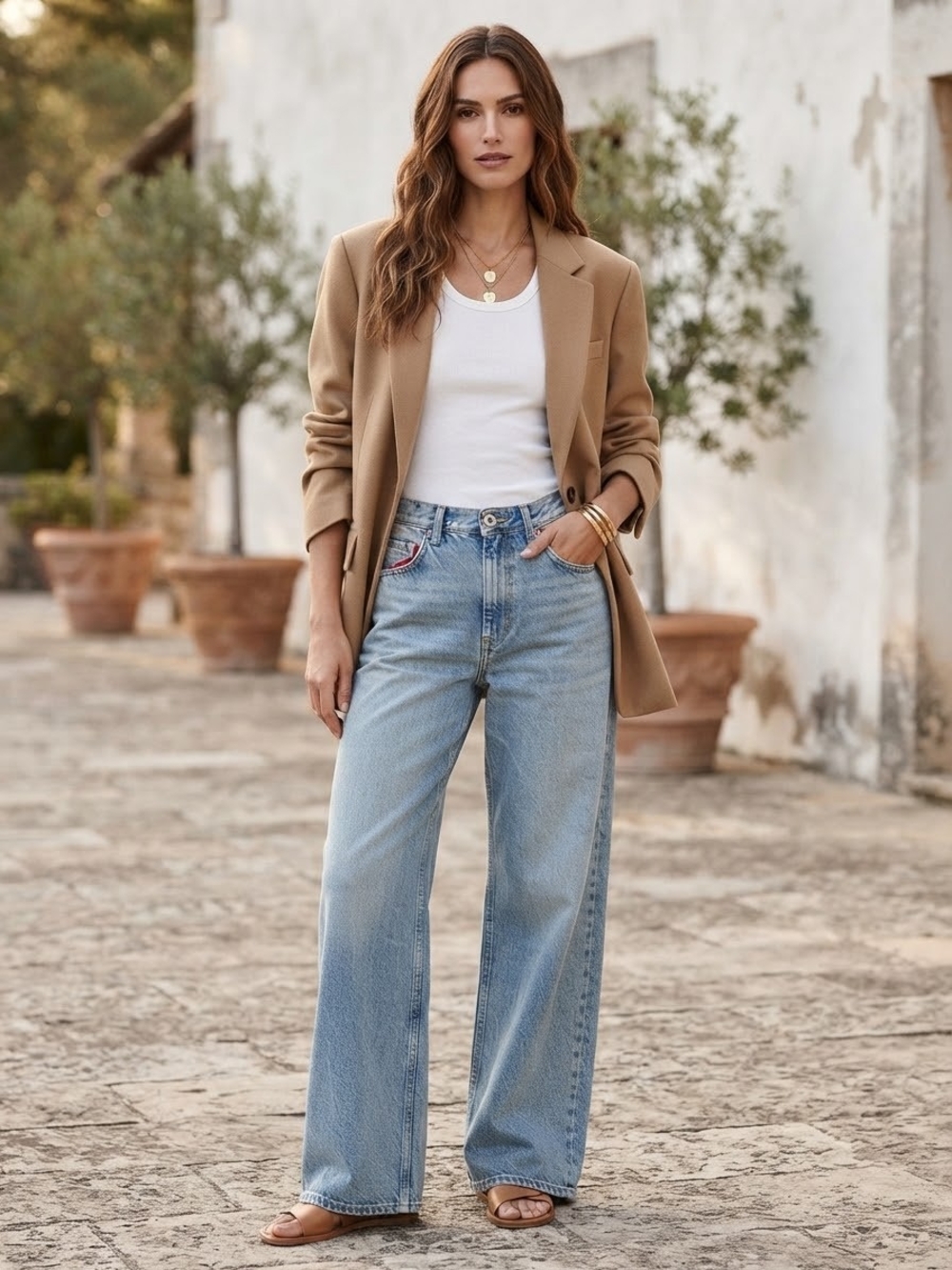 BDG Light Blue Wide-Leg High-Rise Jeans